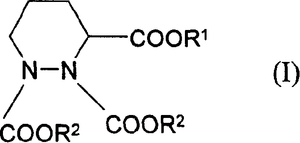 Process for preparing hexahydro pyridazine tricarboxylate