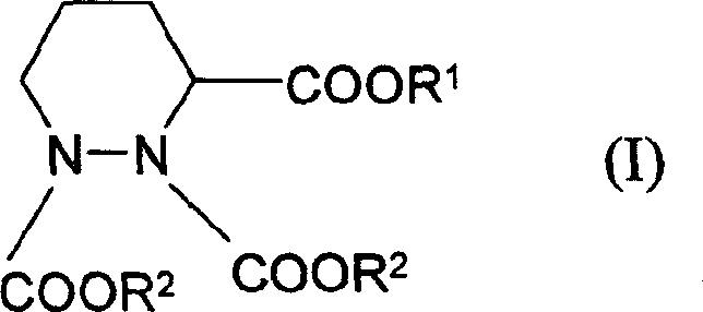 Process for preparing hexahydro pyridazine tricarboxylate