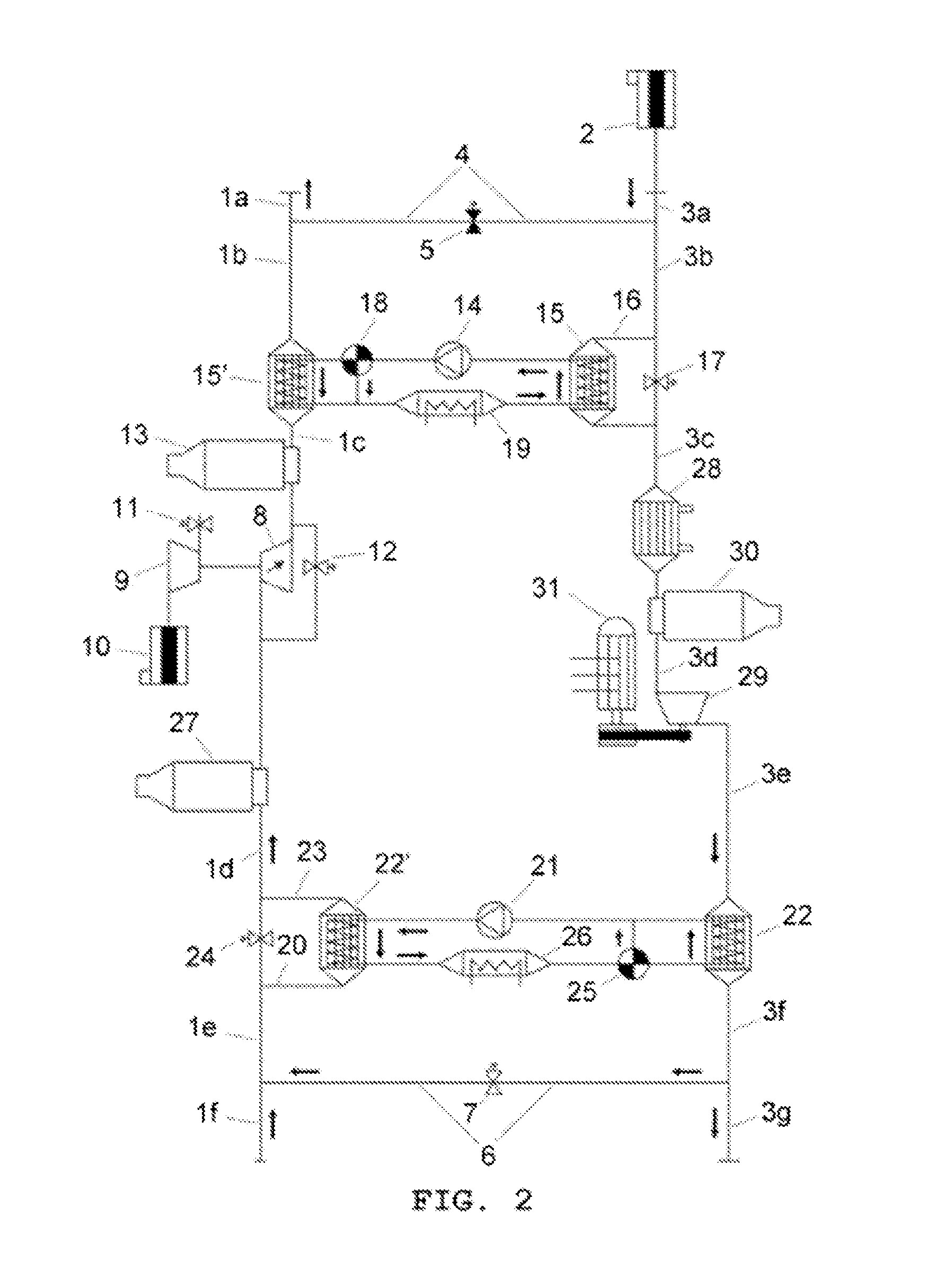 Device for atmosphere conditioning for testing combustion engines, and associated method and use