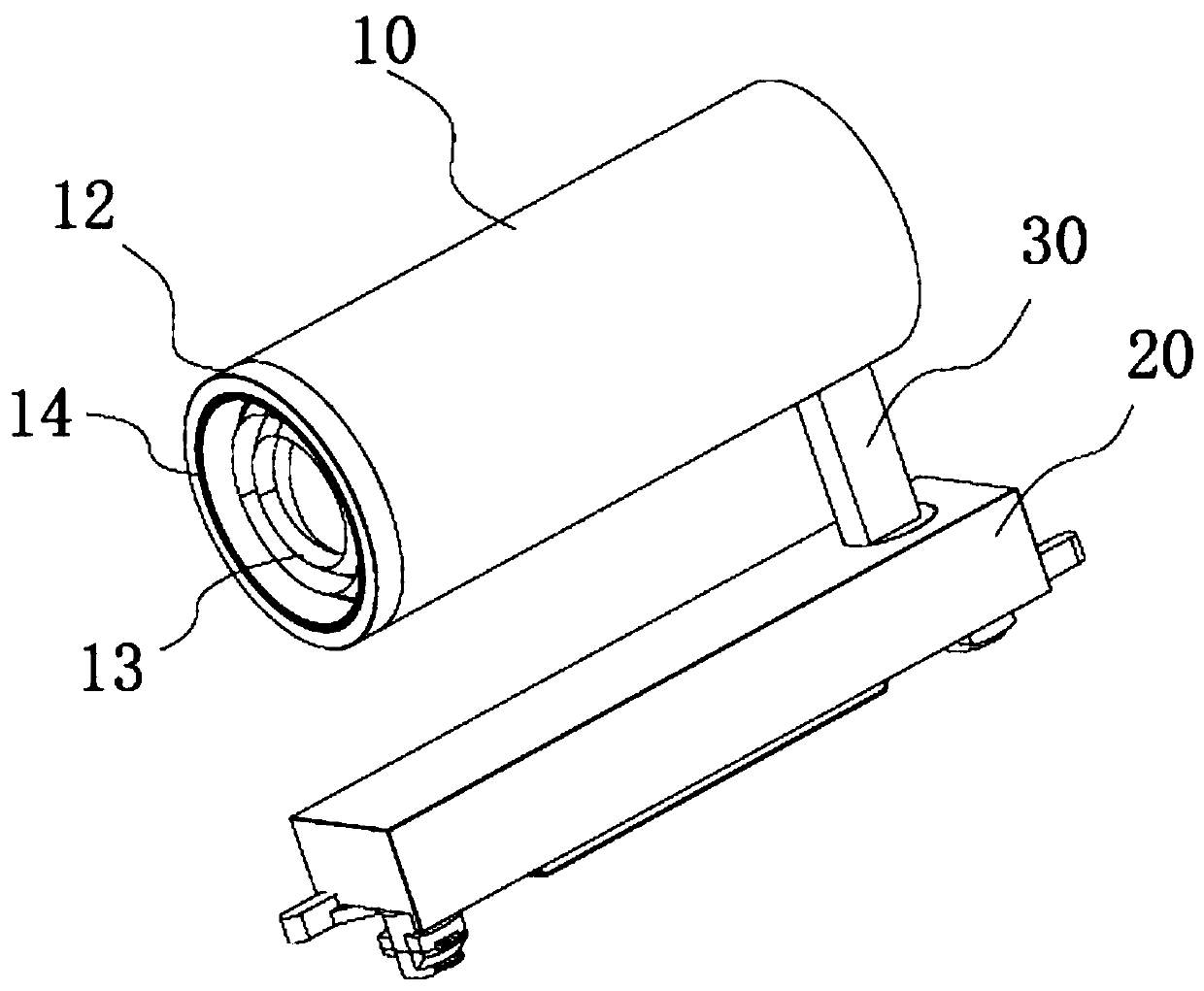 Focusing assembly for track lamp and track lamp using focusing assembly