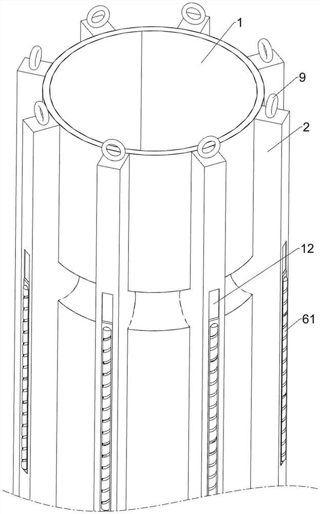 Internal expansion type steel pipe pile for extra-long steel trestle in complex sea area environment