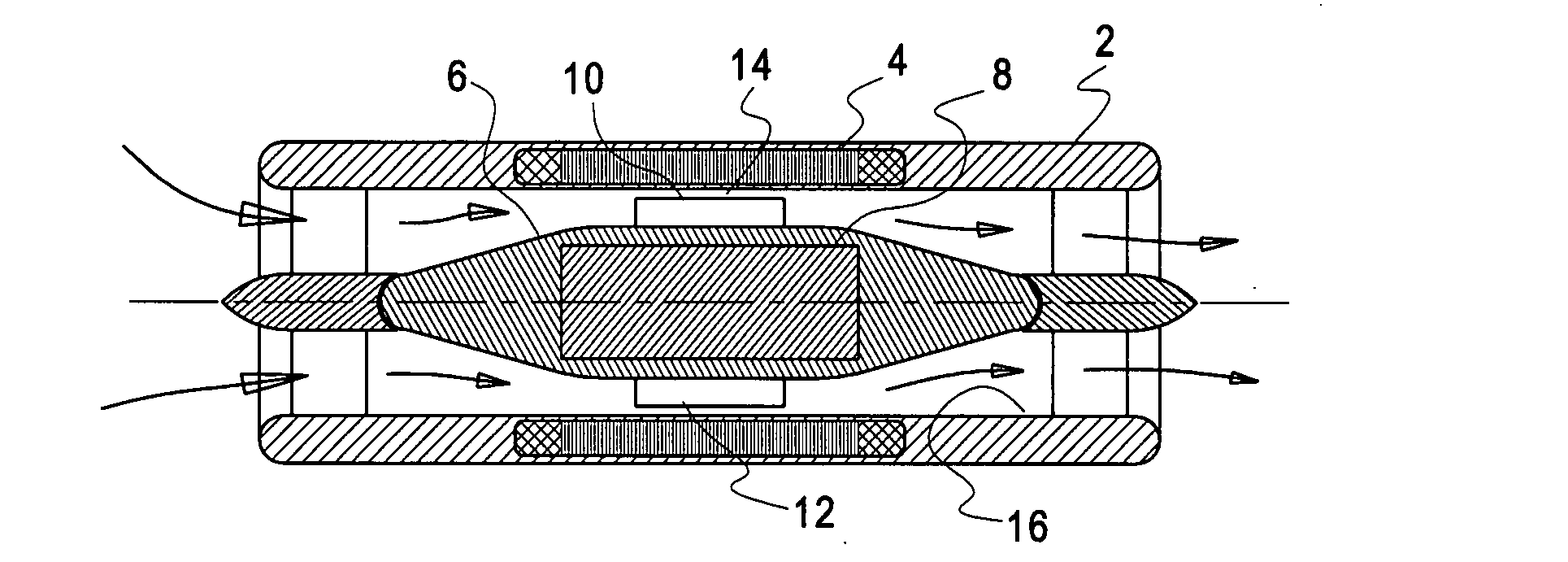 Blood pump bearings with separated contact surfaces