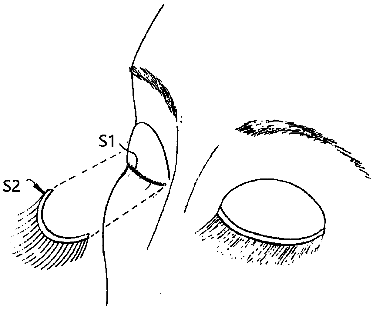 Connection method of magnetic false eyelashes