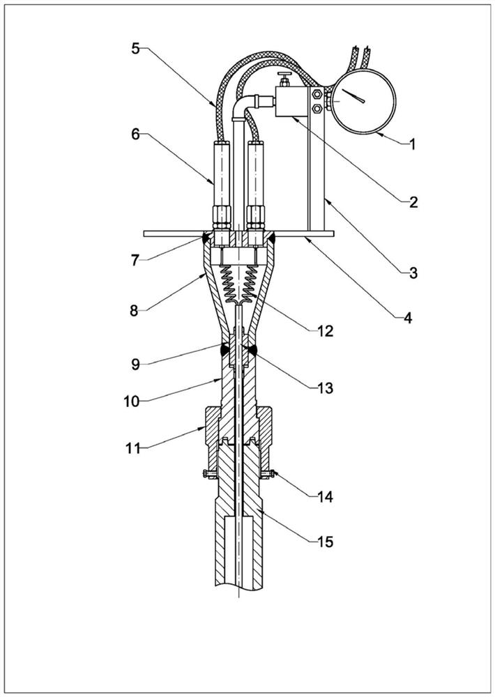 High-voltage multi-point flexible thermocouple sealed by high-pressure threaded connection