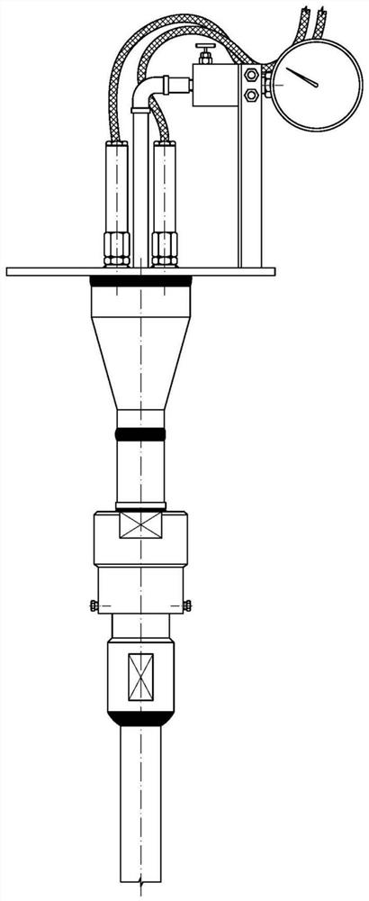 High-voltage multi-point flexible thermocouple sealed by high-pressure threaded connection