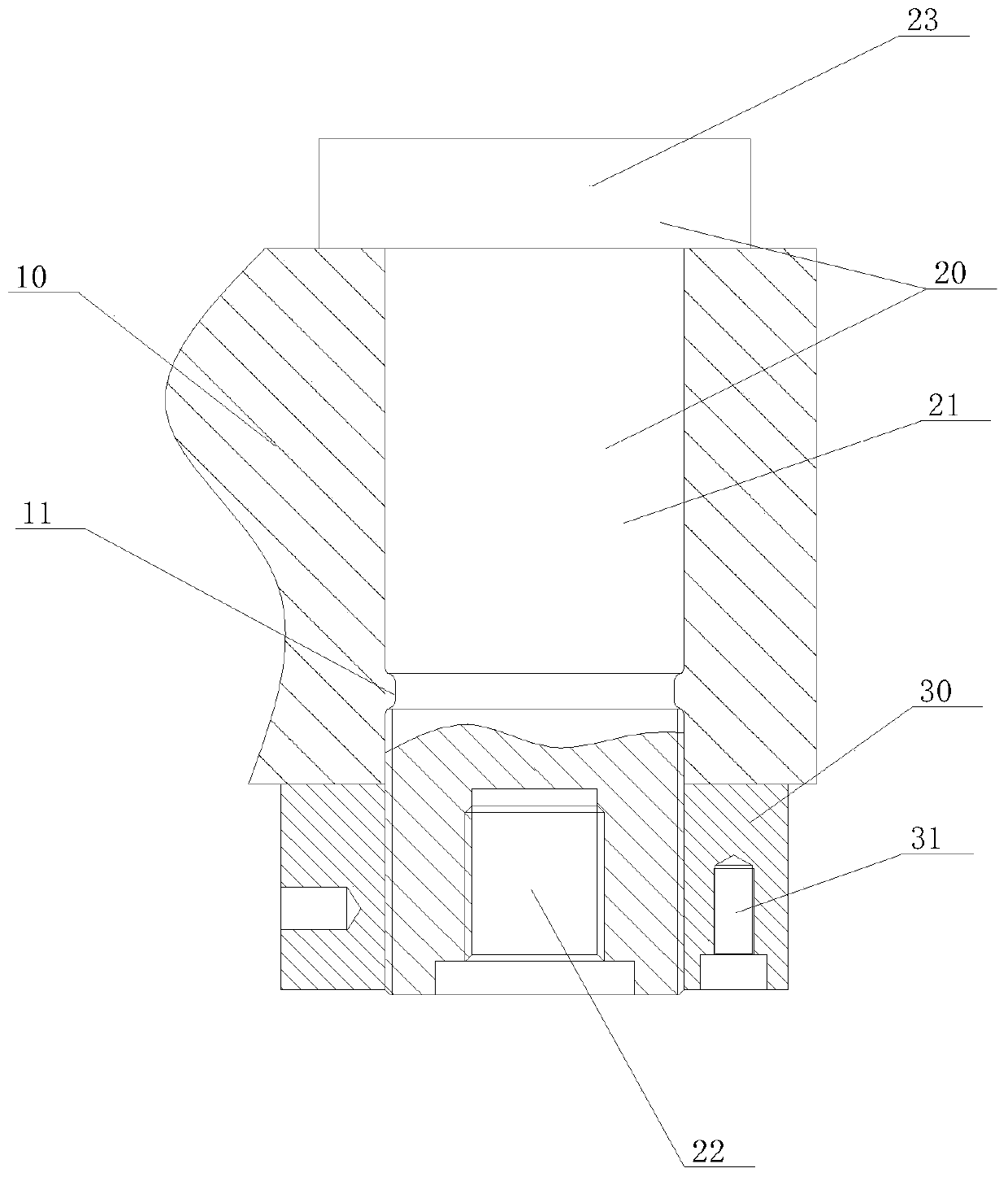 Anti-loosening method and device for pile hammer head