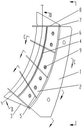 Pushing device of ship underwater facility