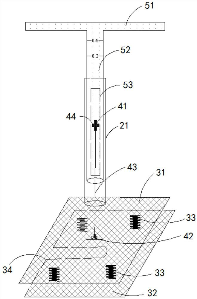 Insulation nail pressing detection device and using method