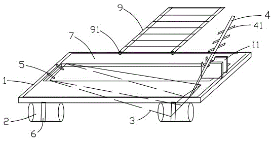 Novel water pumping floating mat for tailings pond