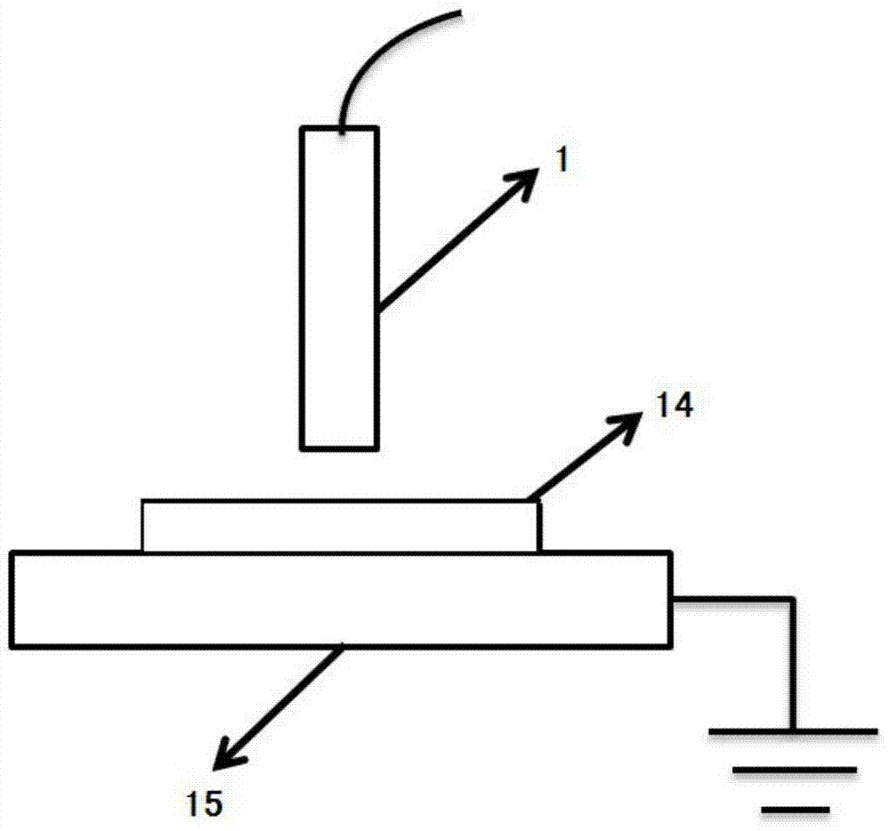 Point electrode capacitance sensor and injection molding machine using the sensor