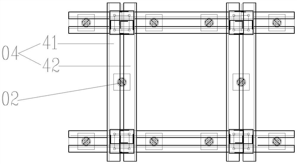 Metal profile bearing platform anchoring foundation for power transmission line truss