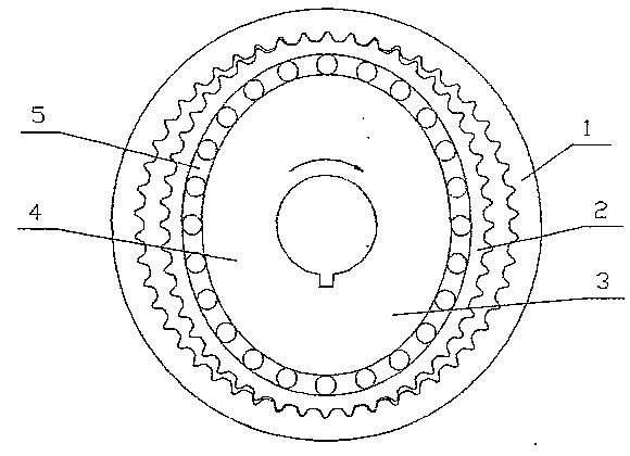 Harmonic reduction gear with high tooth shape
