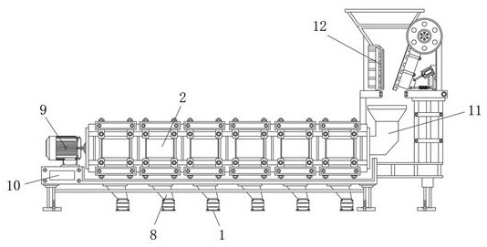 Concrete crushing and screening device
