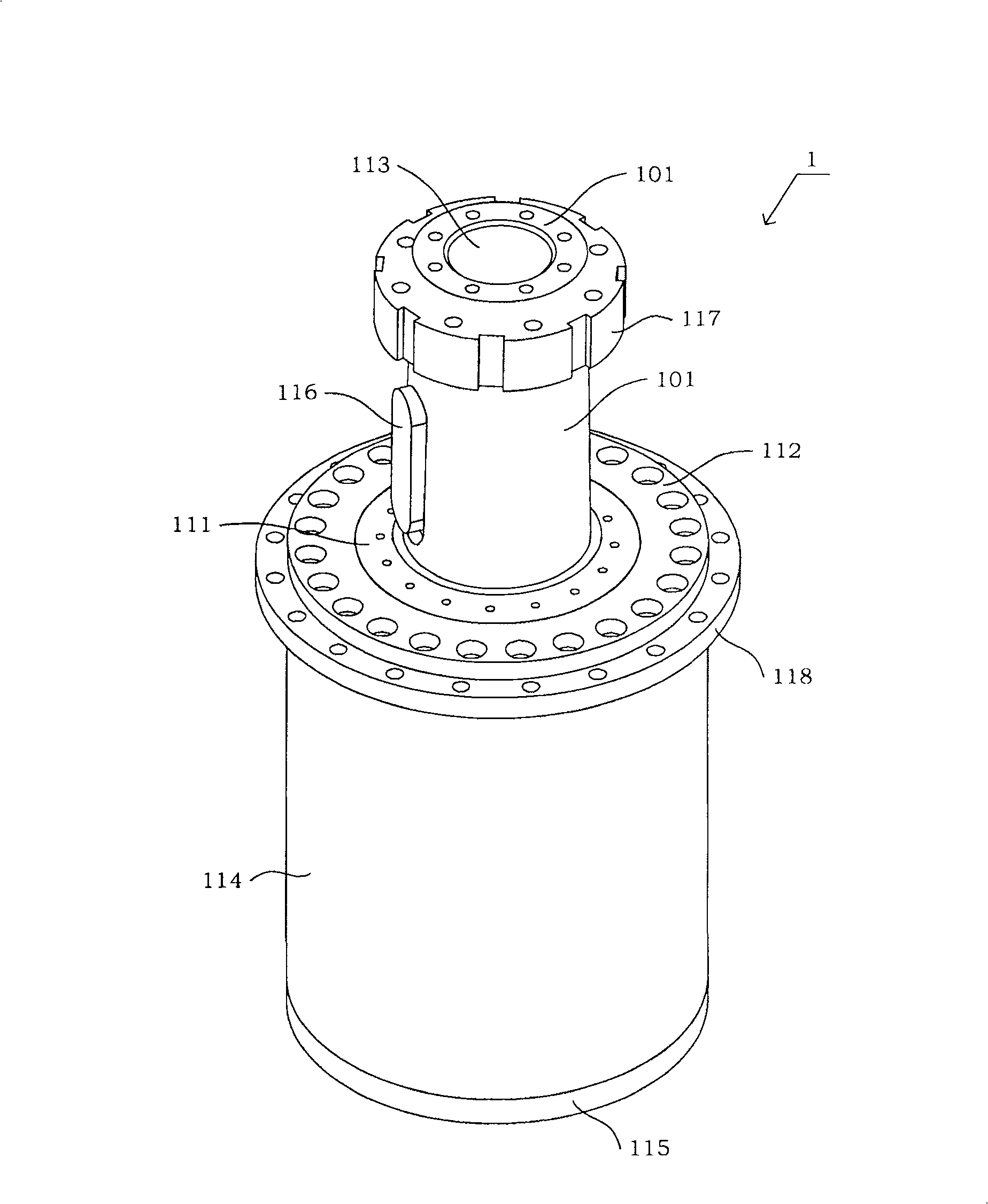 Principal shaft mechanism of two-position north seeker