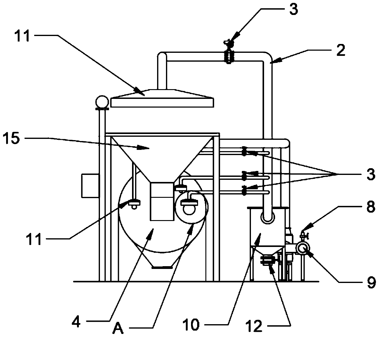 Smoke return control system of dangerous waste incinerator