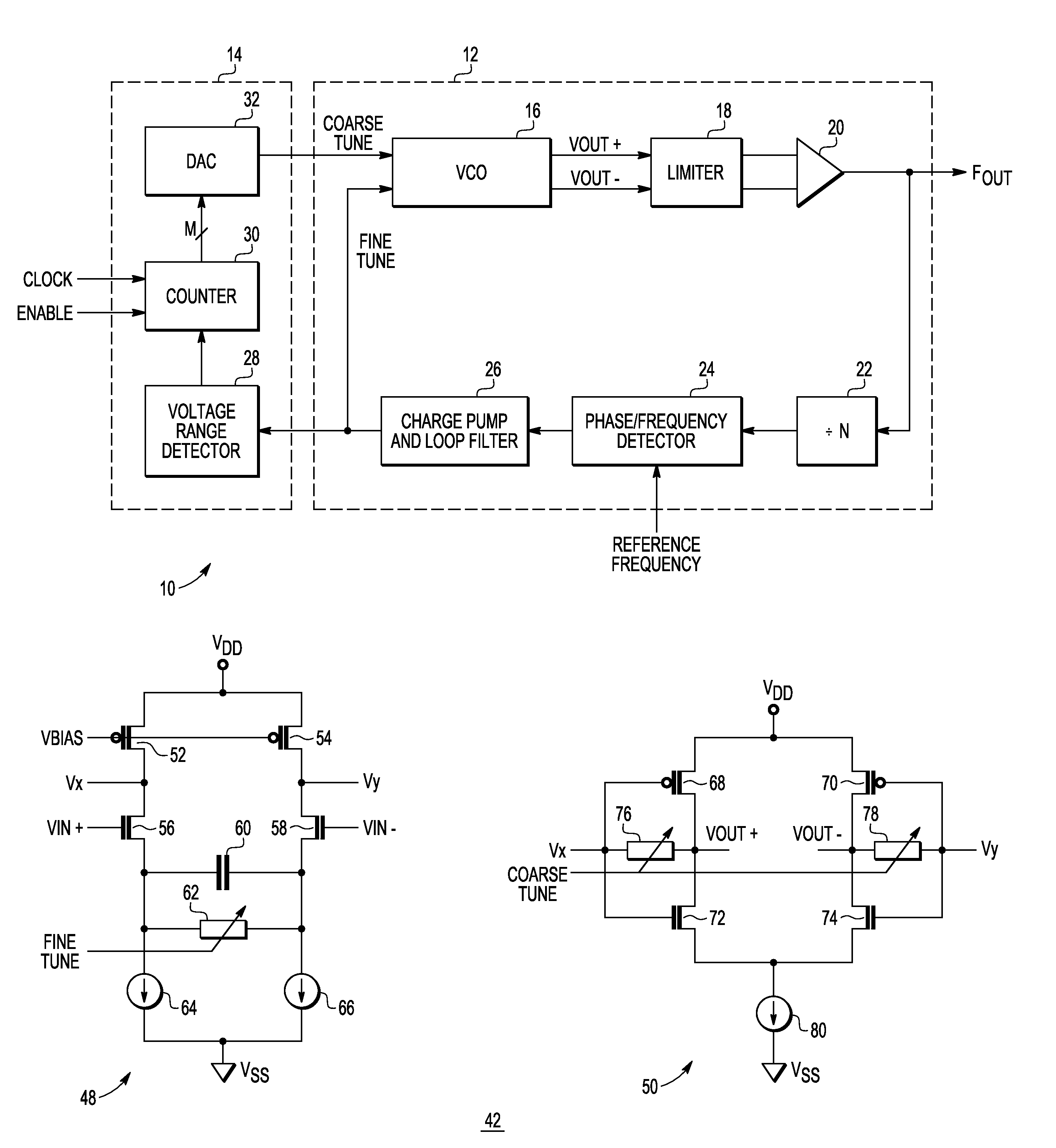 Phase locked loop circuit having a voltage controlled oscillator with improved bandwidth