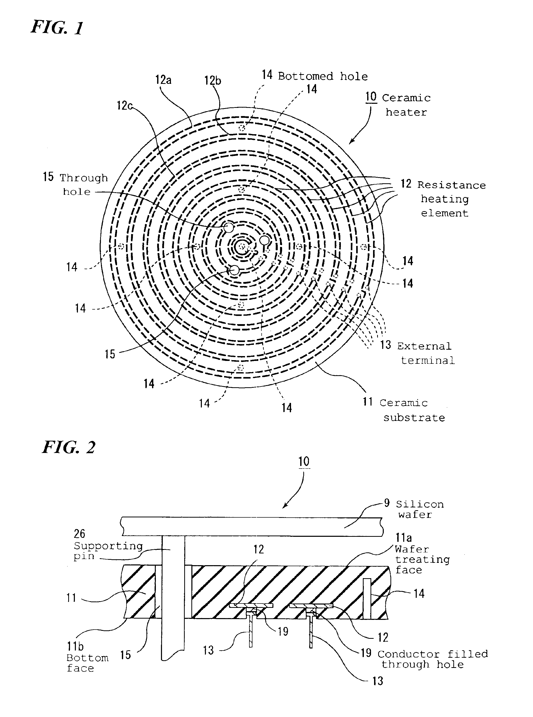 Ceramic substrate for manufacture/inspection of semiconductor