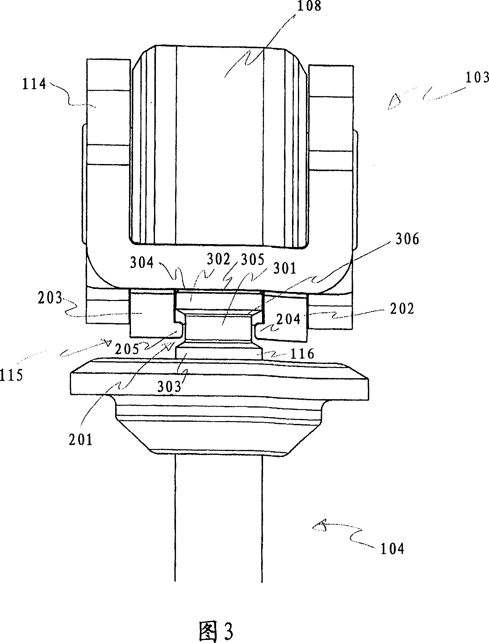 Anti-disengaging device for air valve controlling rod