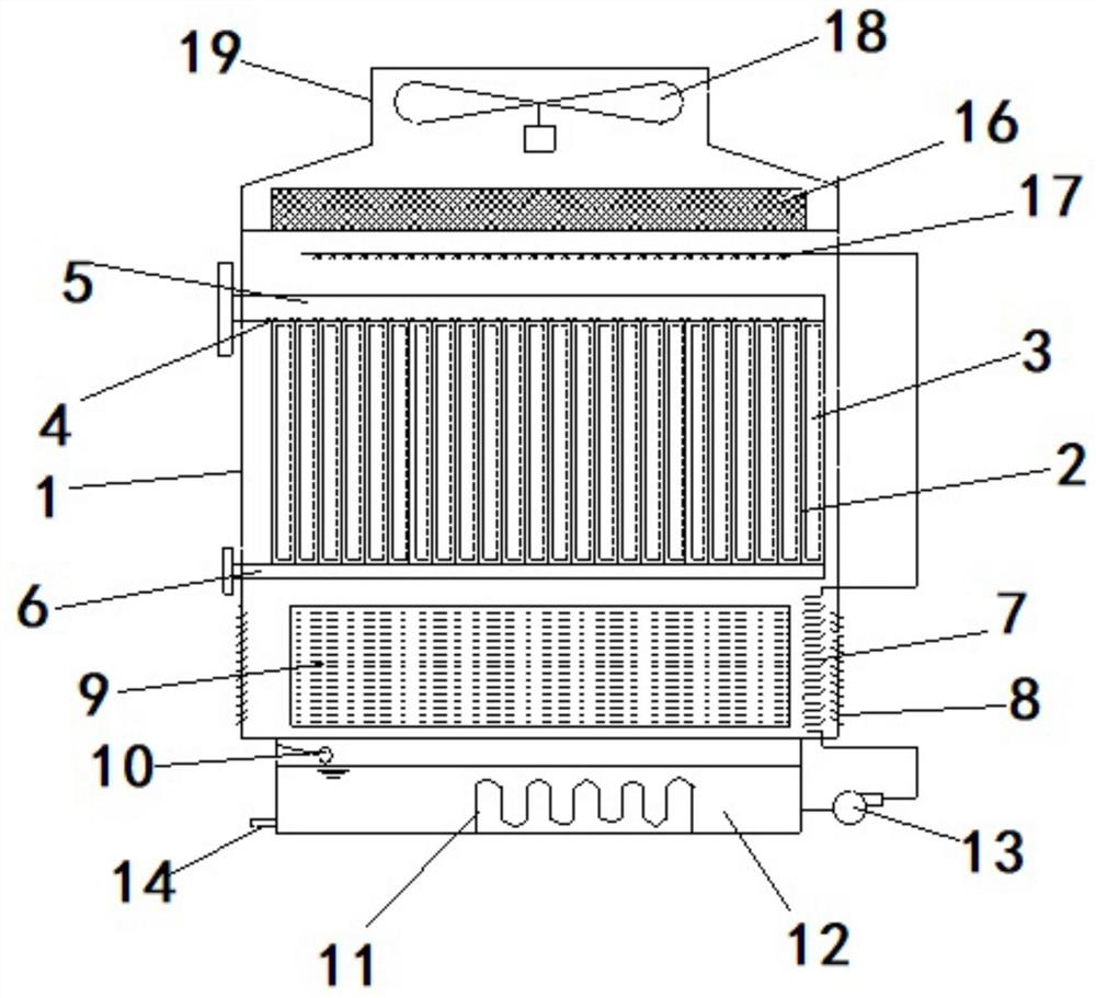 Energy tower and heat pump system thereof