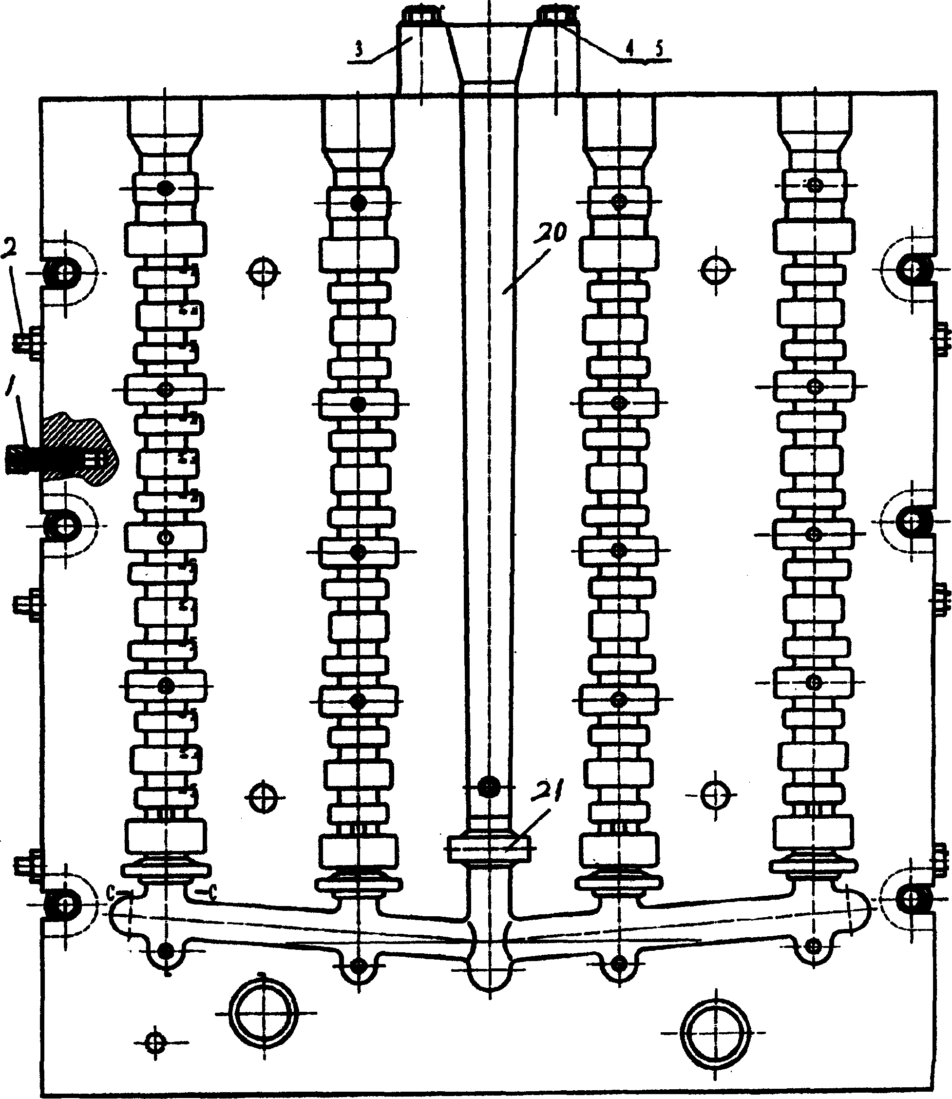 Casting method of iron casting with water-cooled copper mold