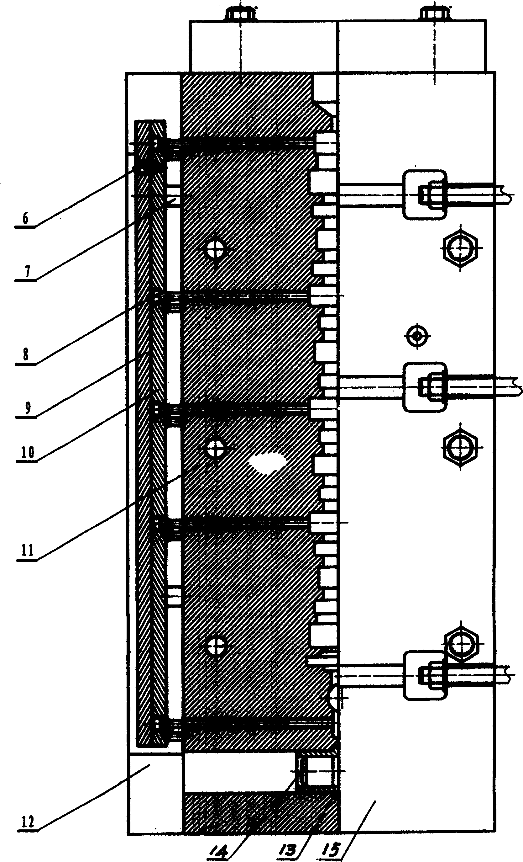 Casting method of iron casting with water-cooled copper mold