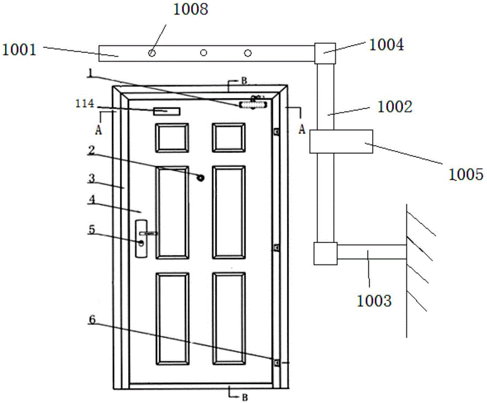 Heat-insulating fireproof steel door with door mirror