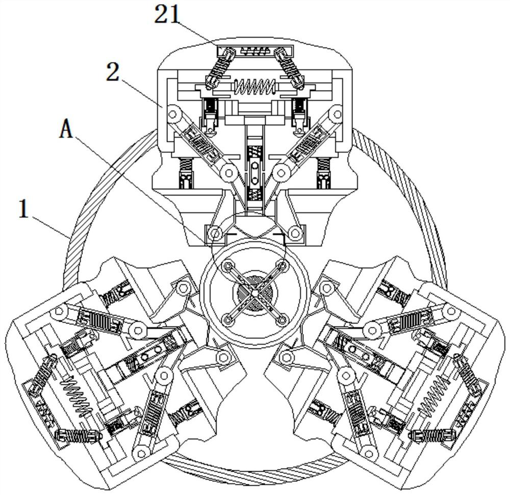 Energy-saving and environment-friendly telephone line winding device with protection function