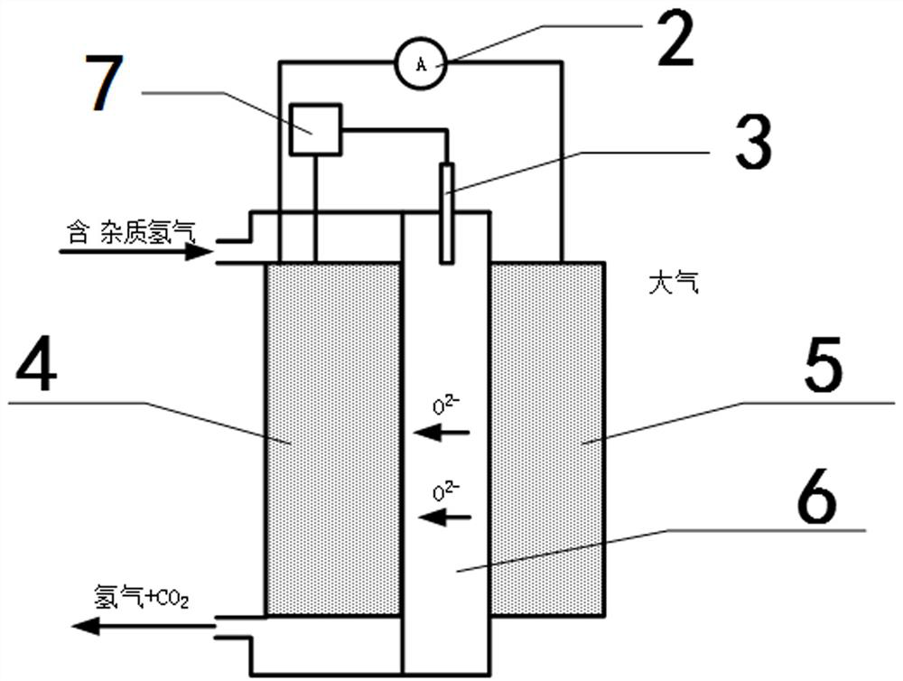 A hydrogen impurity purification device for fuel cells