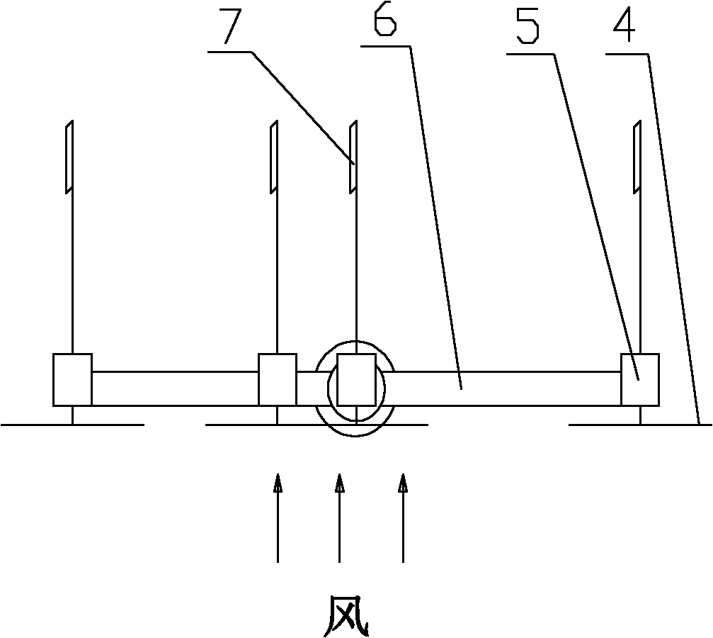 Multi-rotor wind power generation system with equal beam length