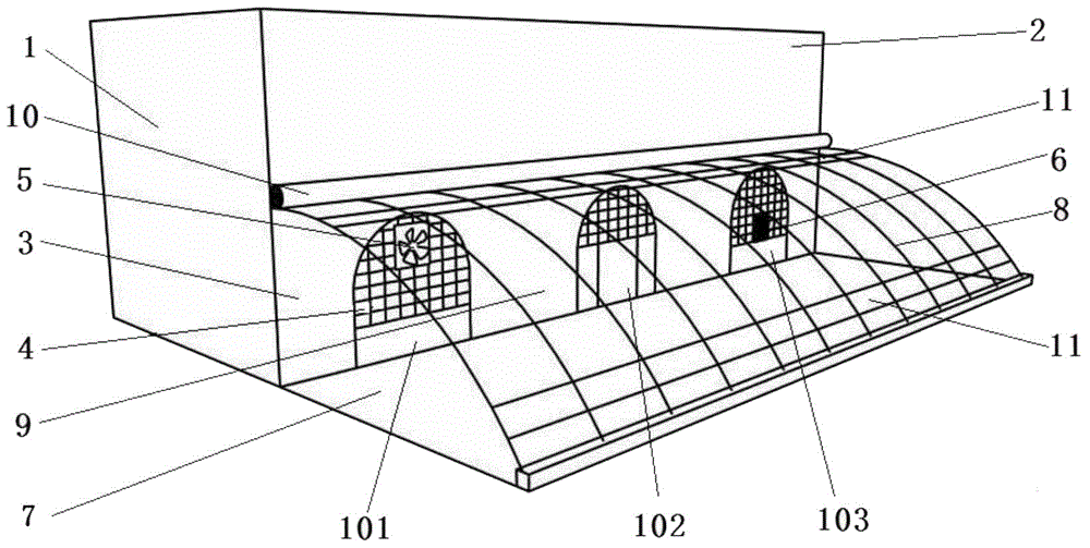 Greenhouse combined with cave dwelling and environment regulation and control method thereof