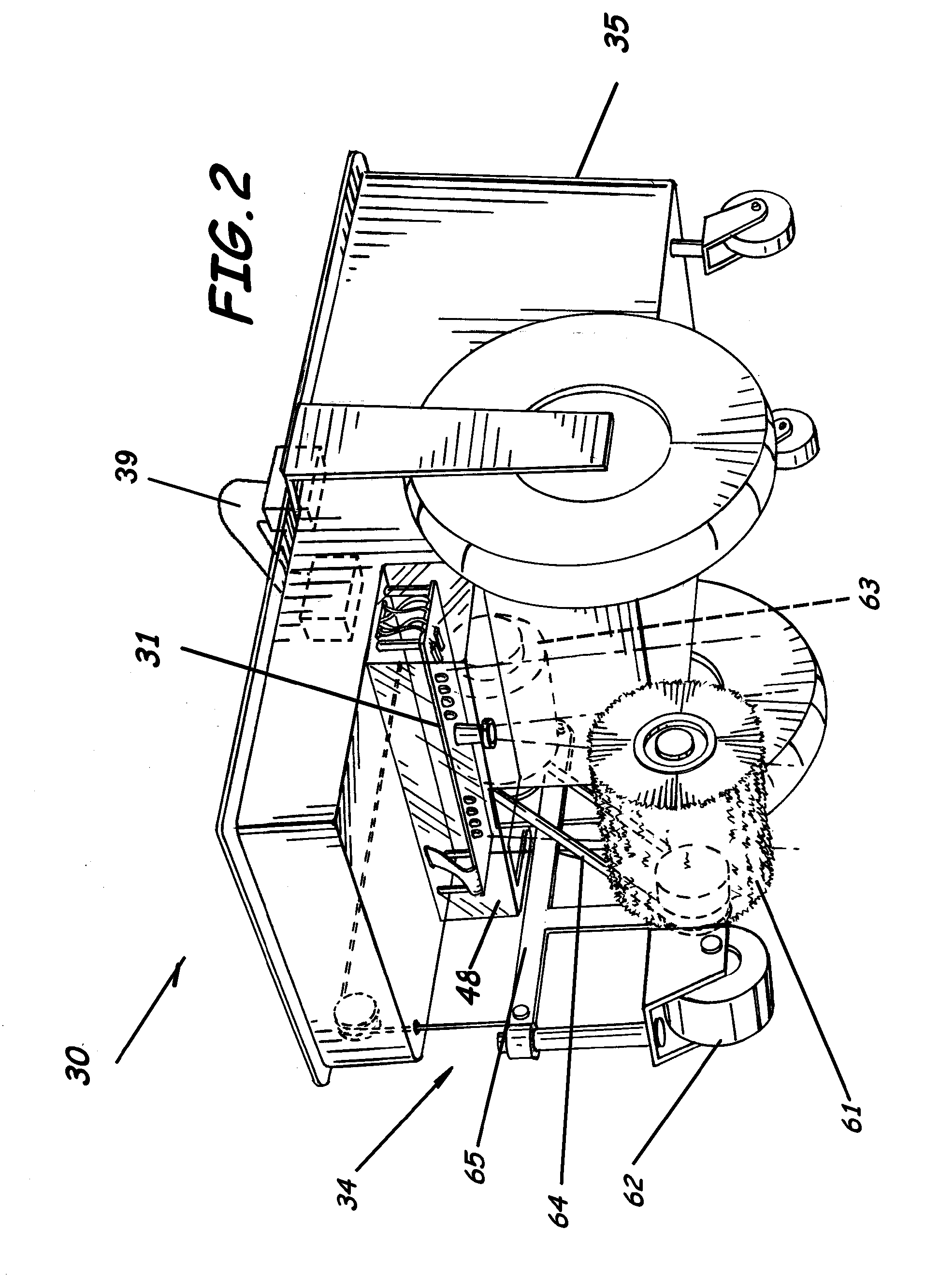Apparatus for cleaning lines on a playing surface and associated methods, handle enhancements