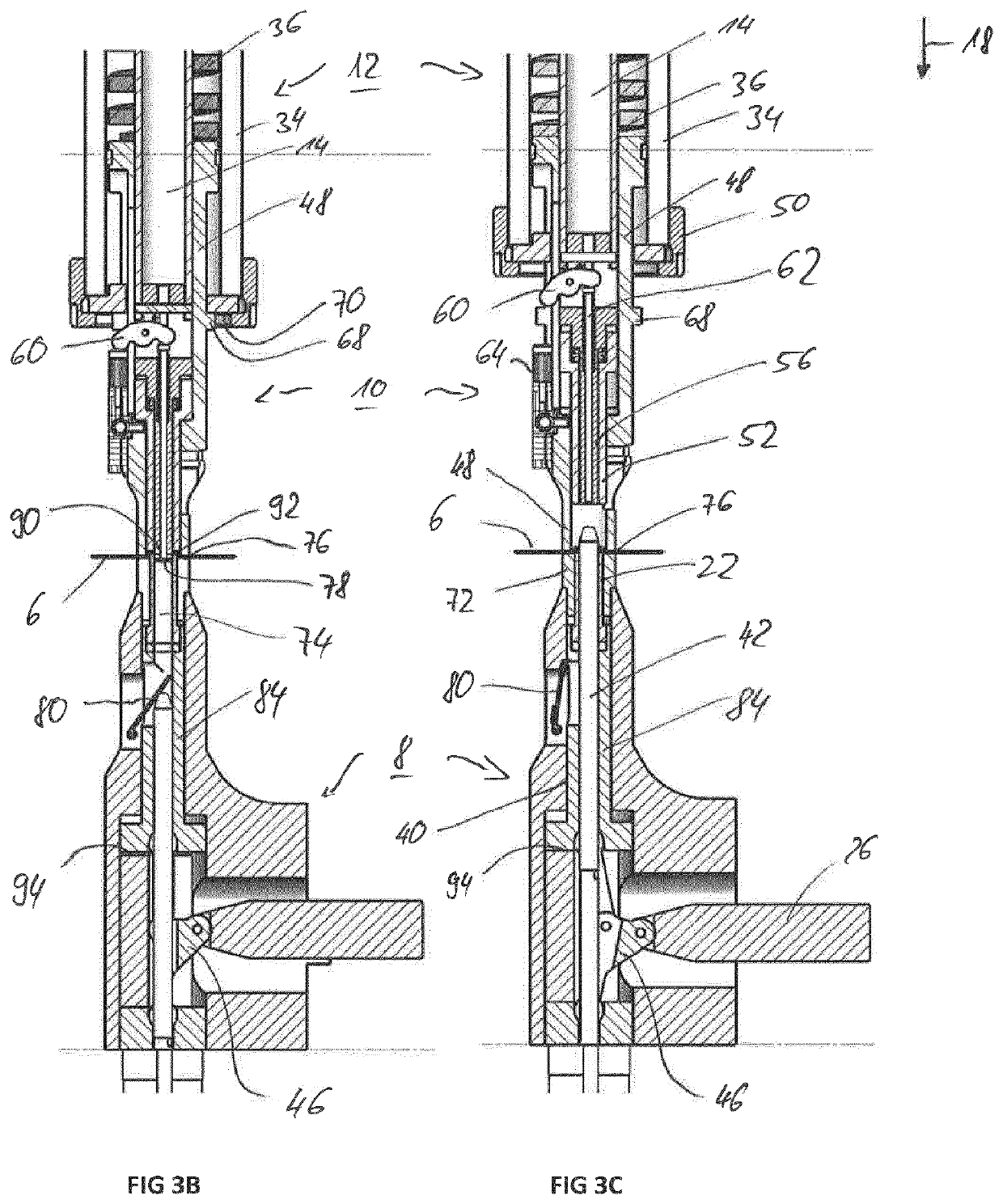 Device and method for setting a connection element on a workpiece