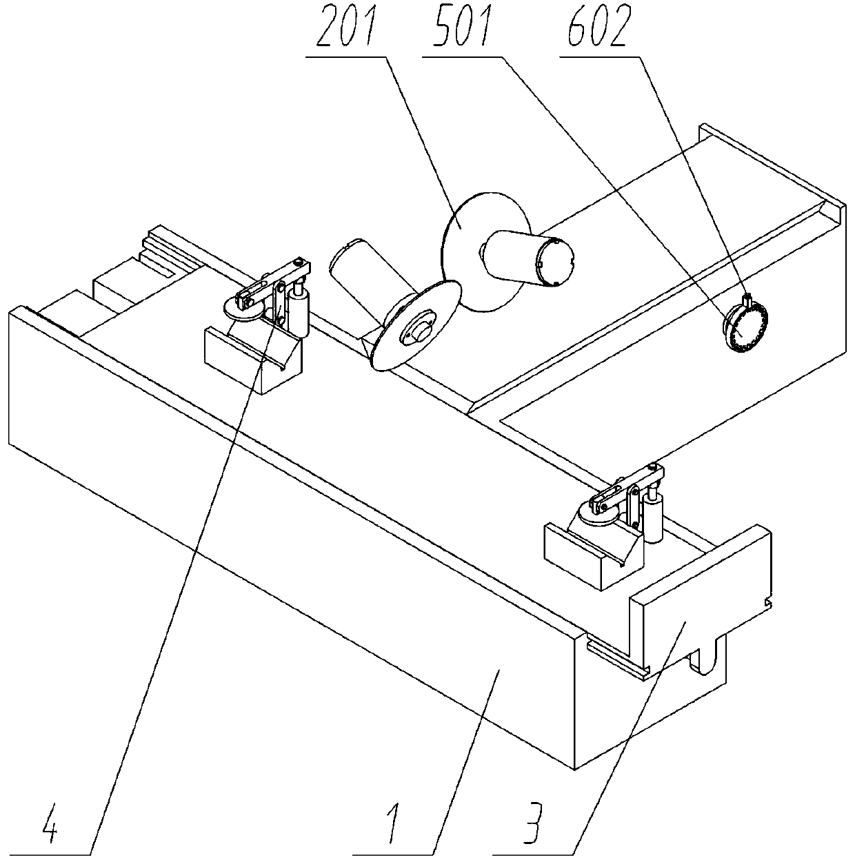 Bamboo rapid triangle hole opening device for bamboo chair processing