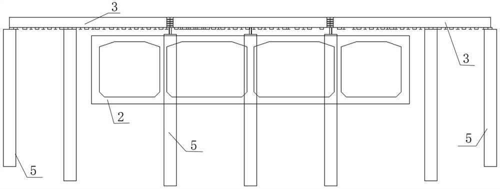 Jacking construction method for large-span frame-structure bridge of combined I-shaped beam continuous reinforced line