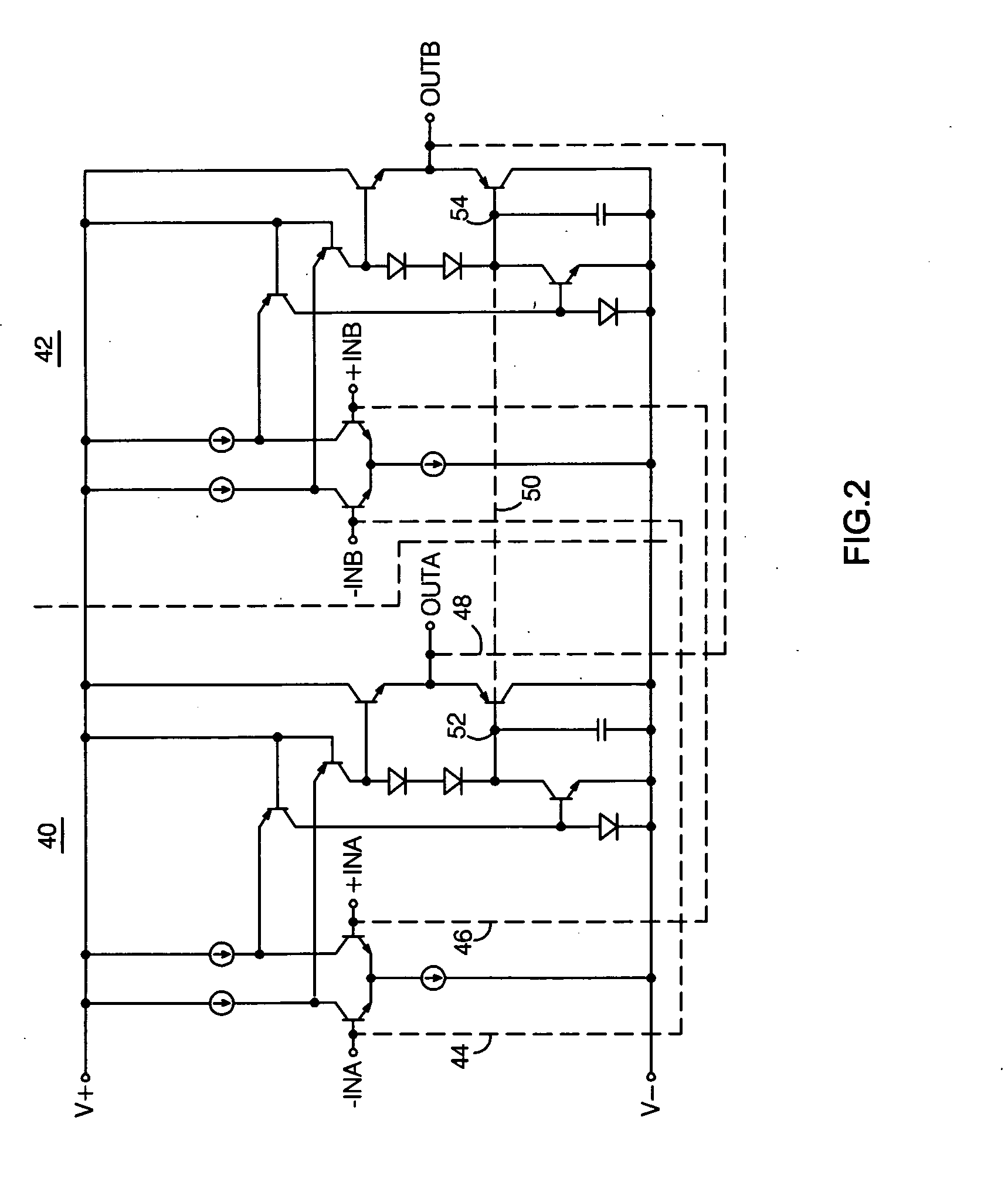 Dual op amp IC with single low noise op amp configuration
