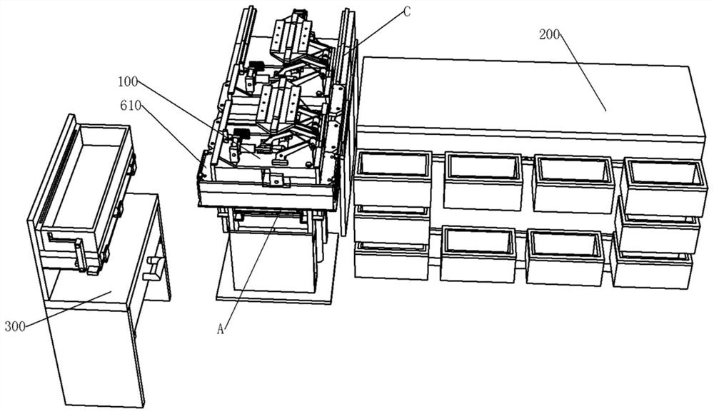 Conveying module and subway pantograph overhauling platform thereof