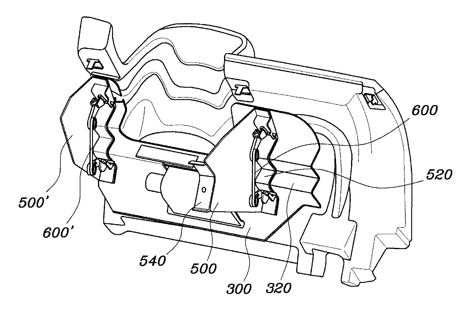 Knee protection device for vehicle