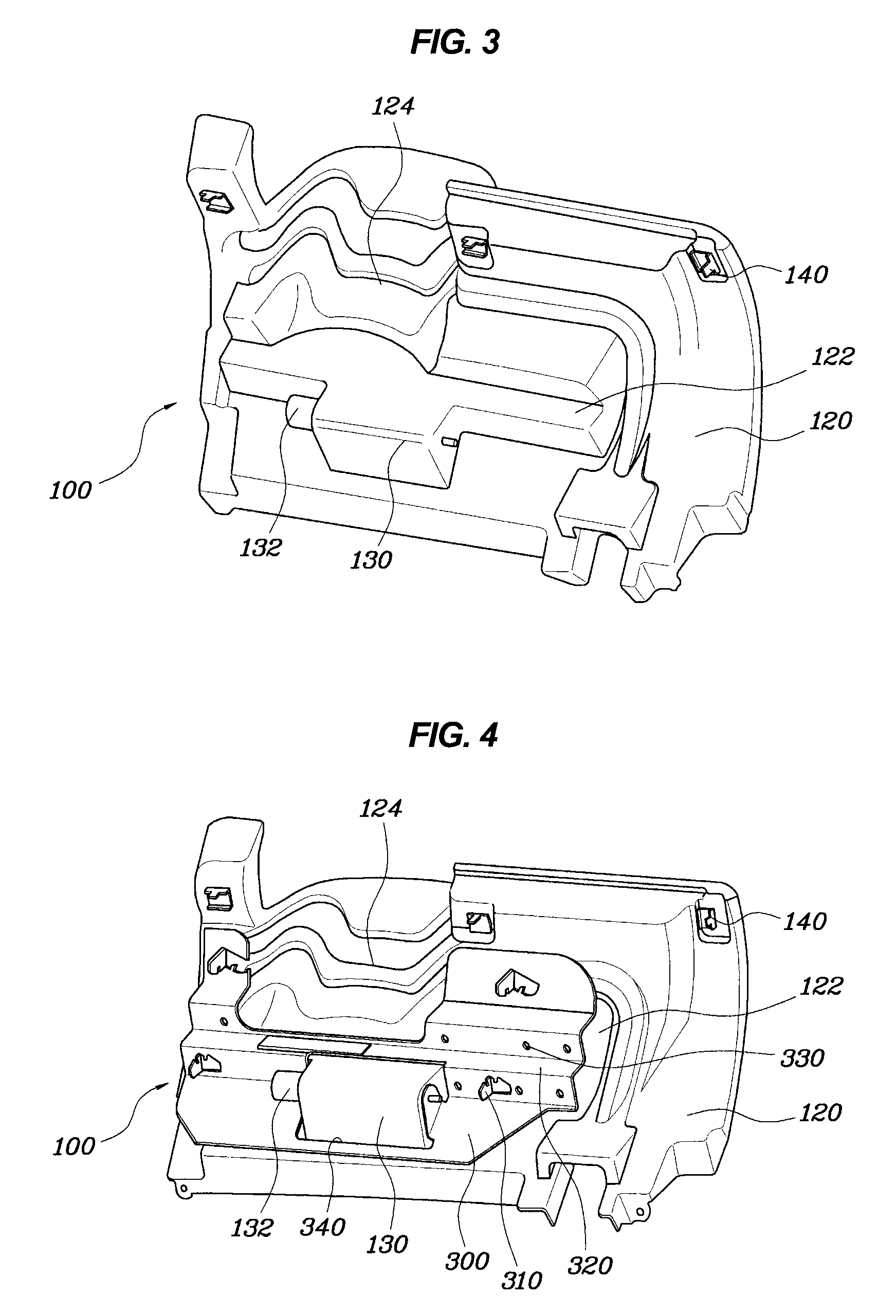 Knee protection device for vehicle