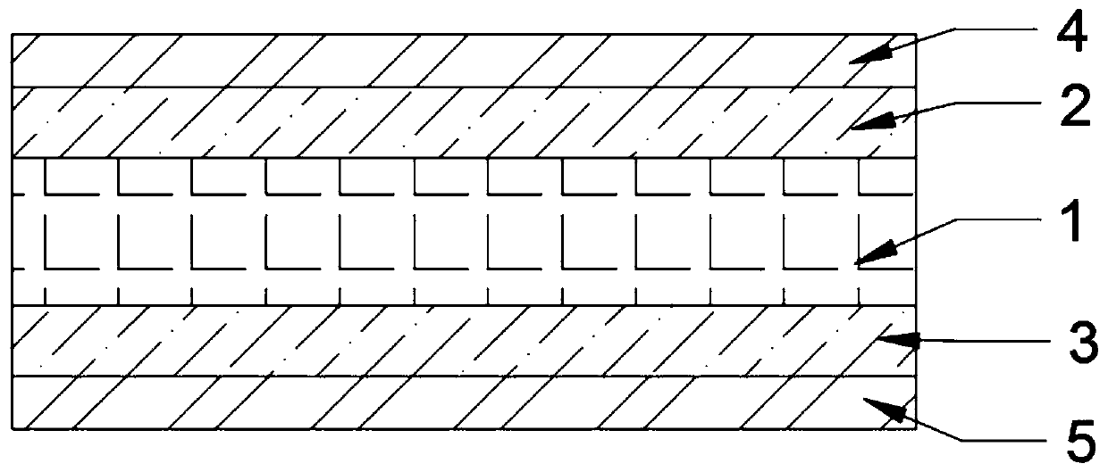 Anticorrosive wood-plastic composite material and production process thereof