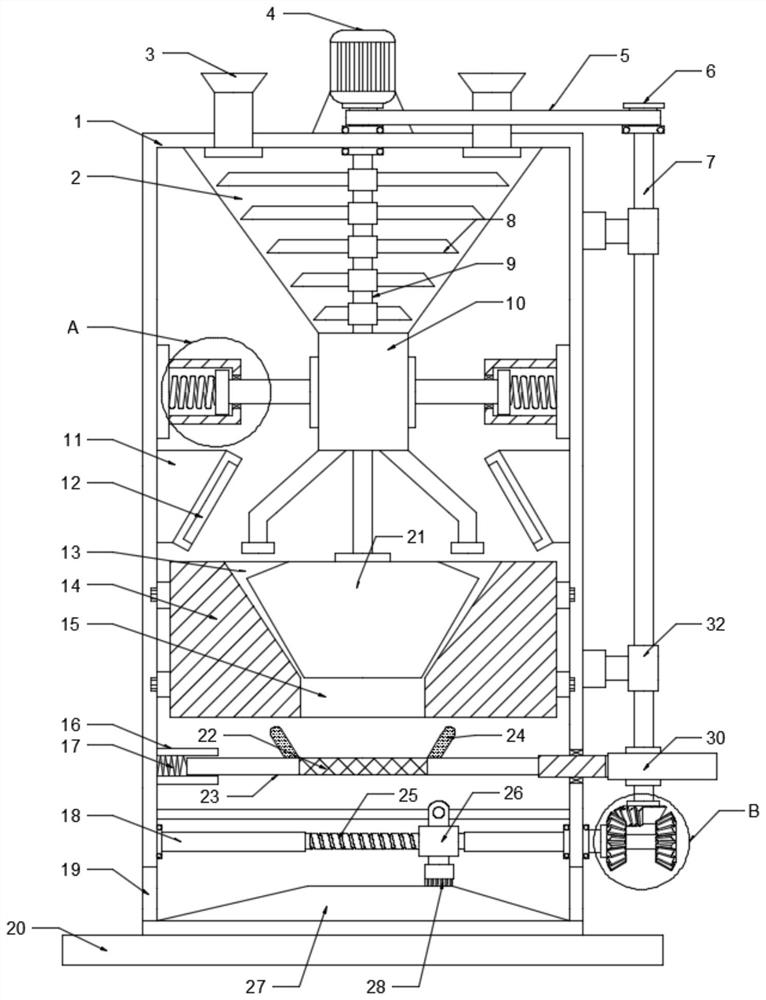 Traditional Chinese medicine raw material crushing and screening device