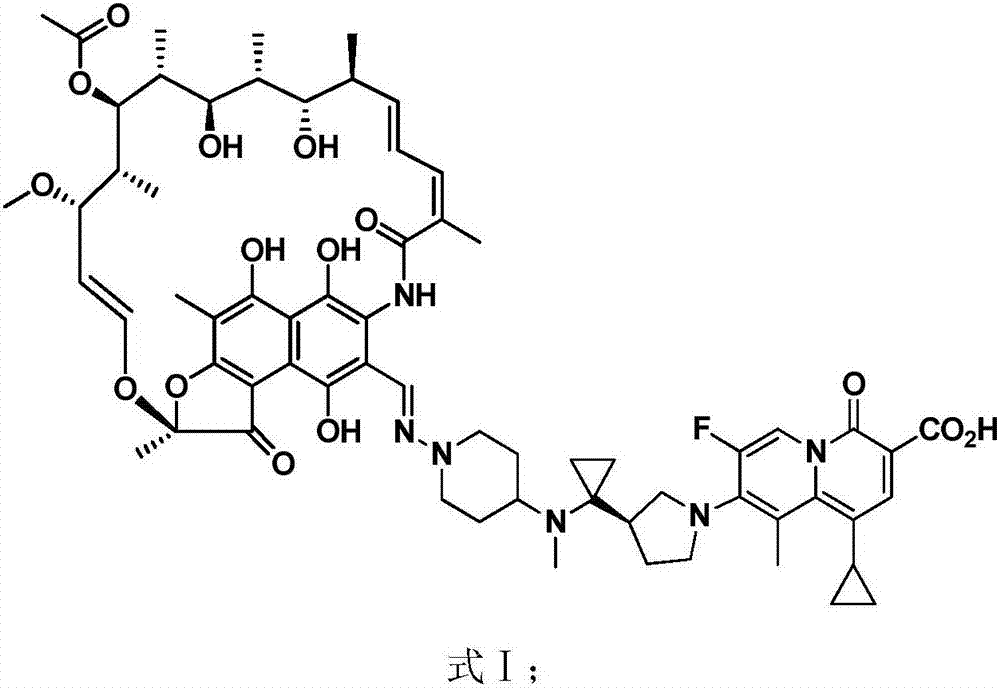 Novel application of rifamycin-quinolizidone double target molecule