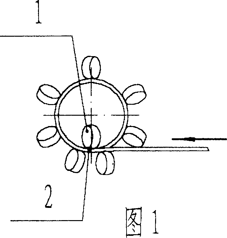 Inner press roller roll type outline matching screw tube blank