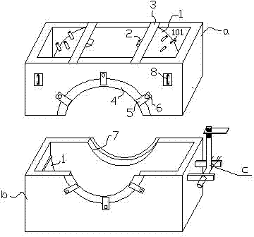 A kind of sand-saving sand box for manufacturing high-strength sand mold