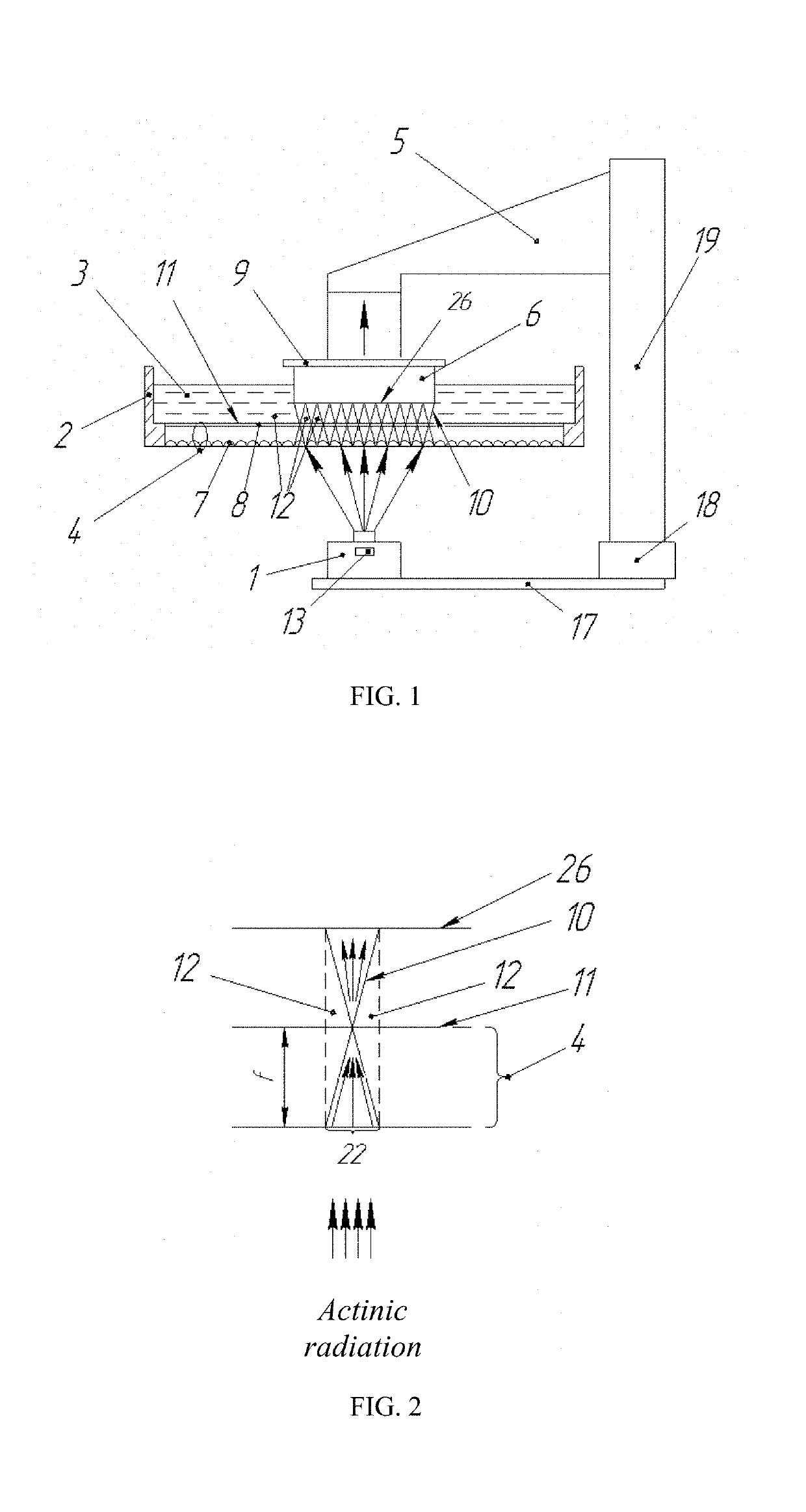 Device and method for forming a three-dimensional object from a liquid polymer