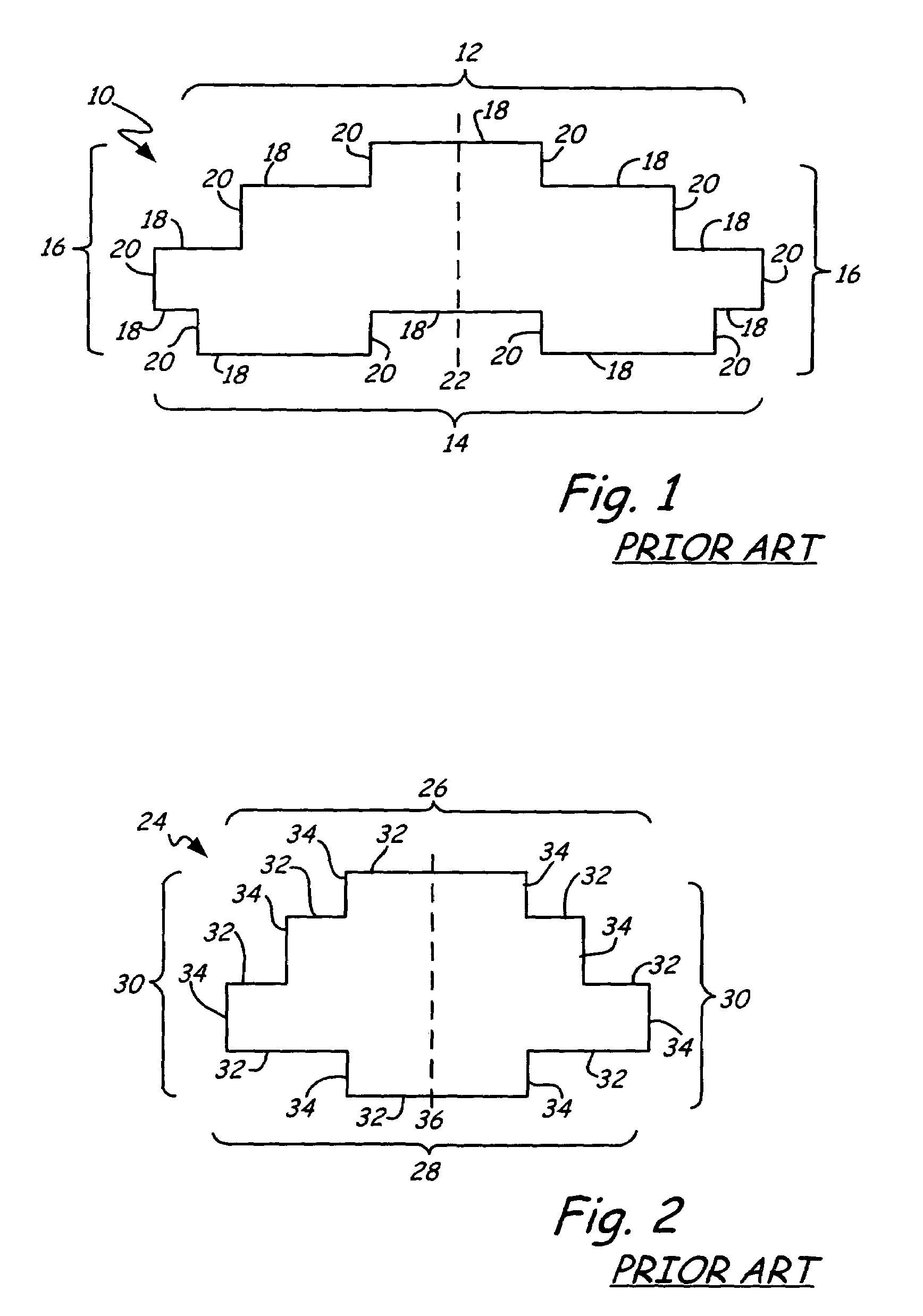 Form liner with connection regions having a plurality of linear segments for creating a realistic stone wall pattern