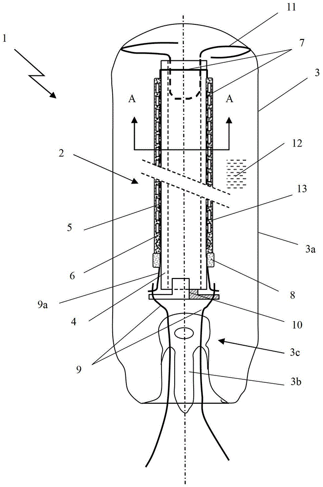 4π light-emitting led light-emitting tube and lighting lamp with chip flip-chip on transparent ceramic tube