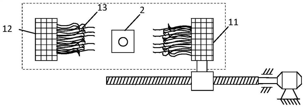 Device and method for transmission measurement of fiber bundle alignment uniformity and fracture morphology