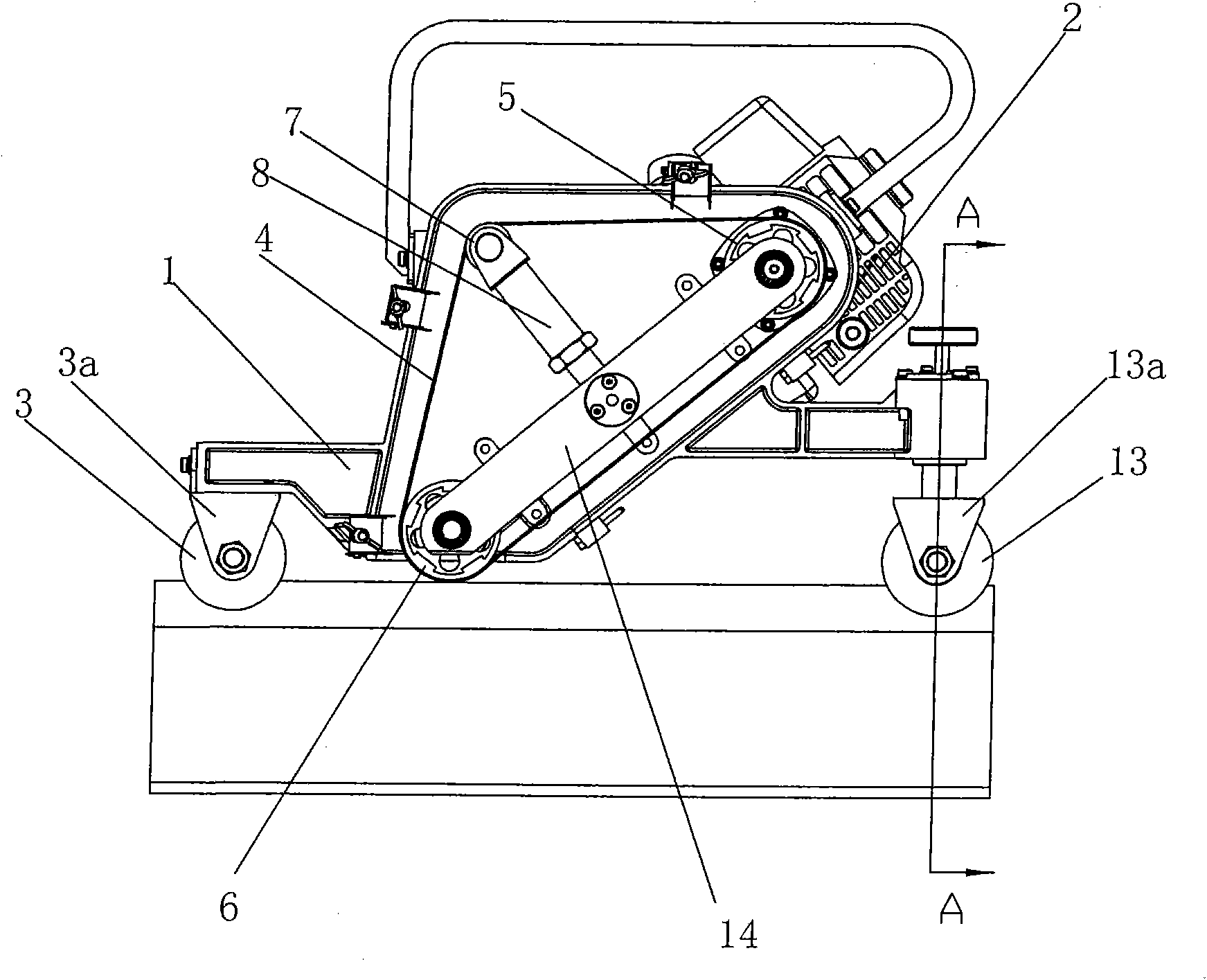 Internal combustion type rail belt grinder