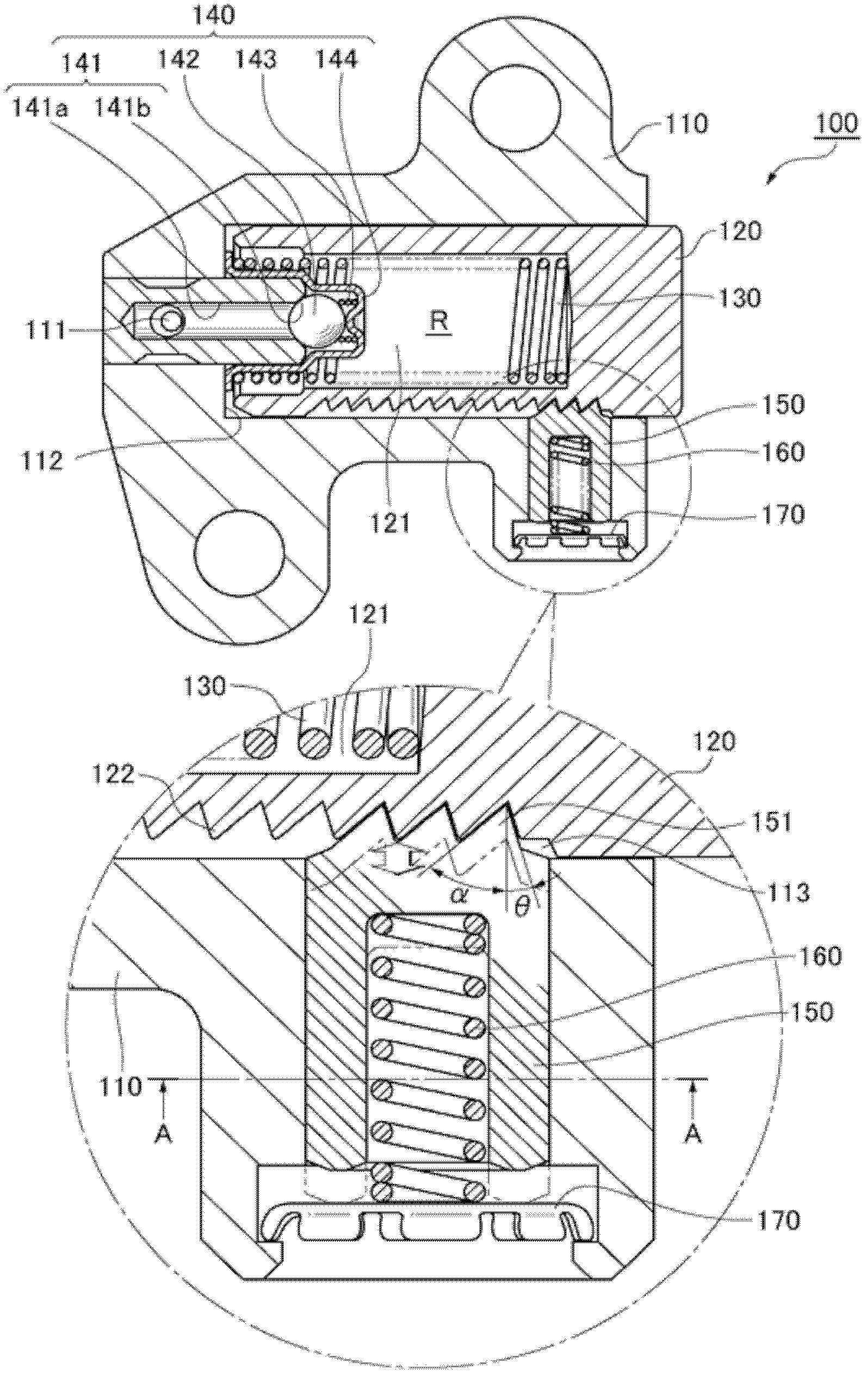 Ratchet-type tensioner