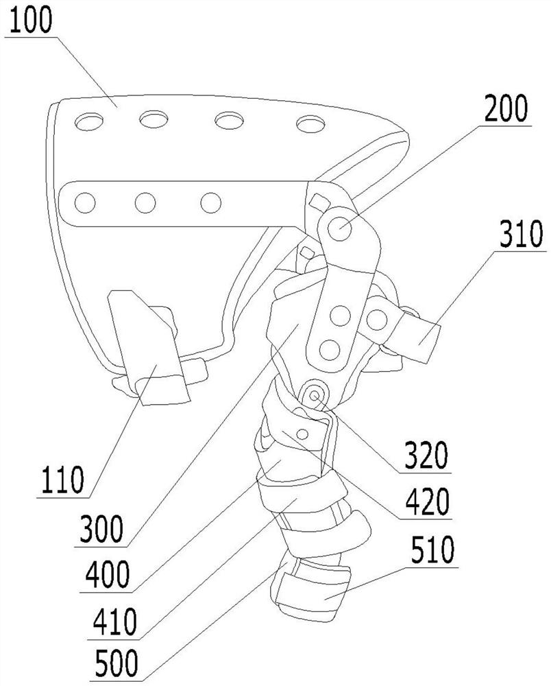 Pet walking aid provided with detachable ankles and capable of fixing hip joints